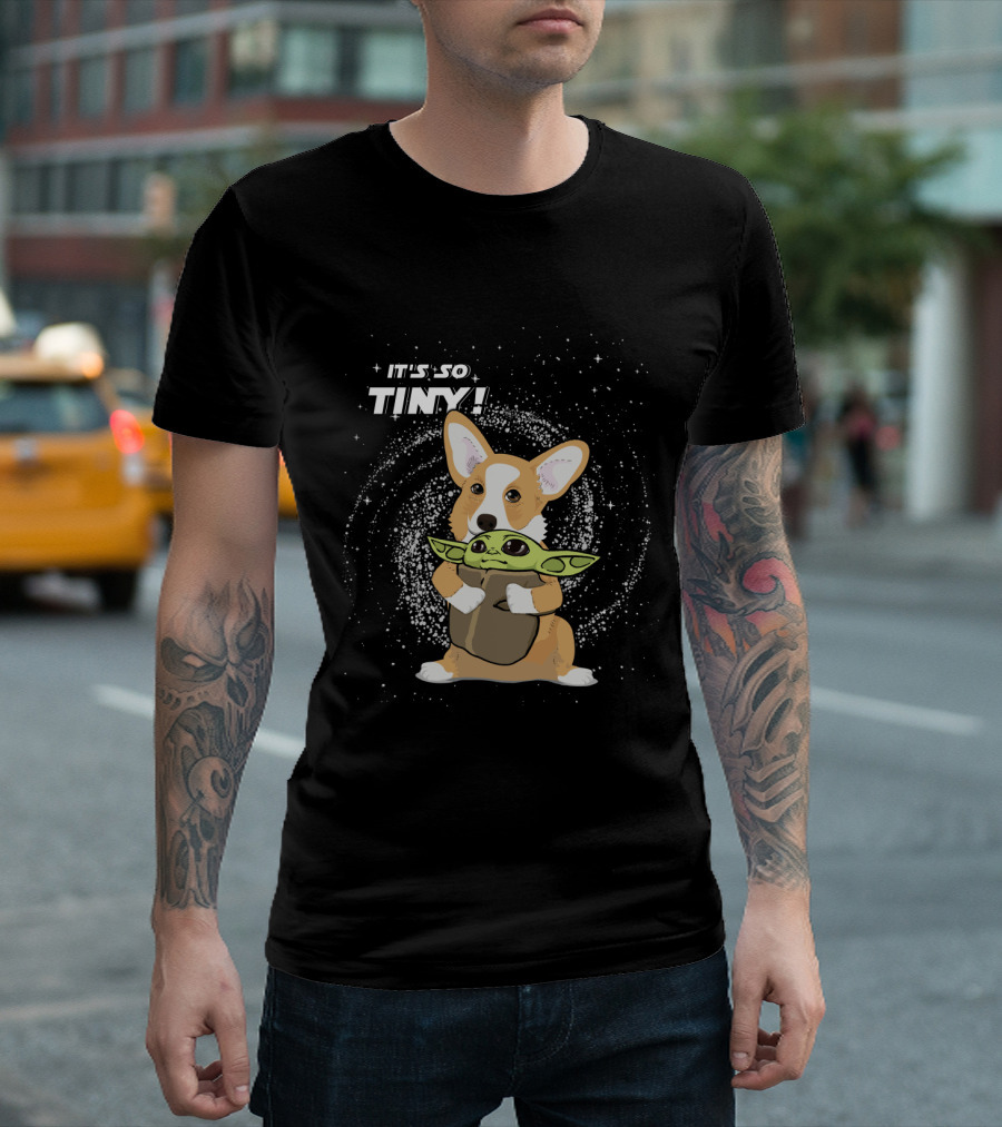 It's So Tiny Baby Yoda Corgi Hug T-Shirt