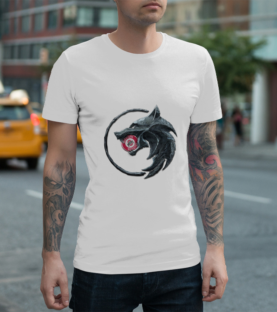 The Witcher Witcher School Logo Coexist Bad Slate Butcher Of Blaviken T-Shirt