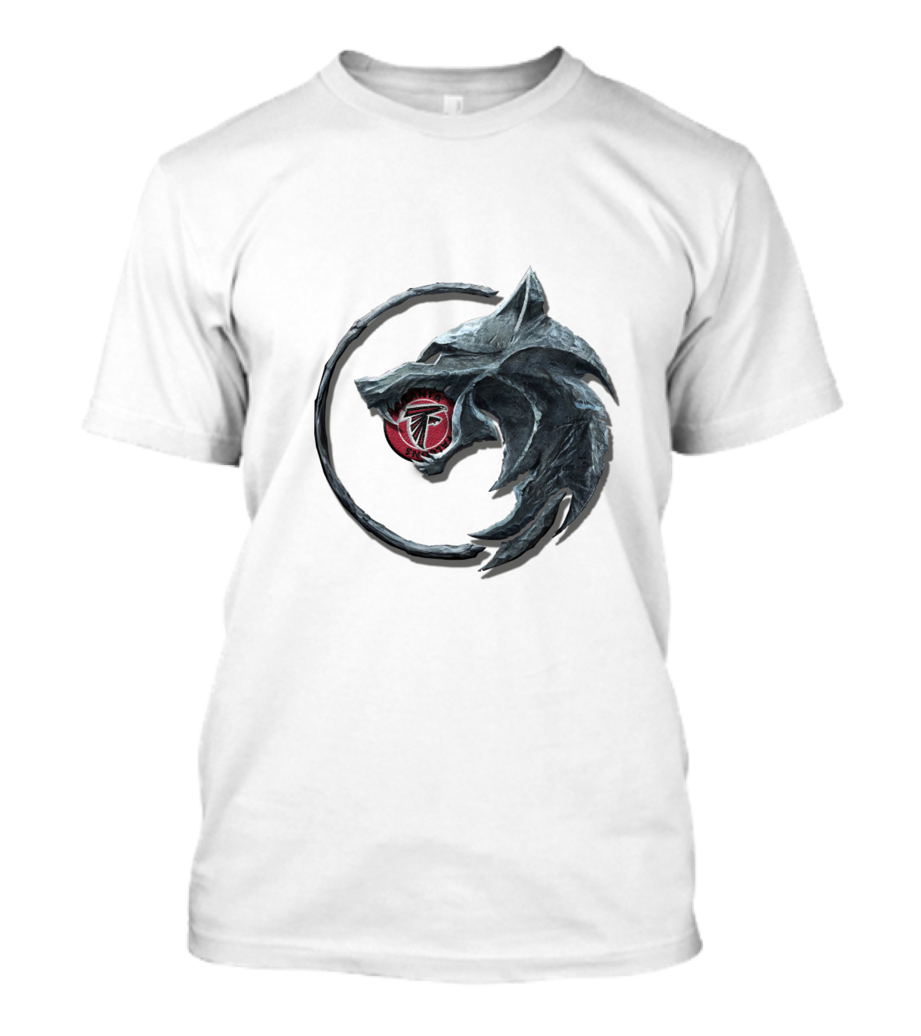Cht1Twnfl1002 Atlanta Falcons Wolf Head T-Shirt
