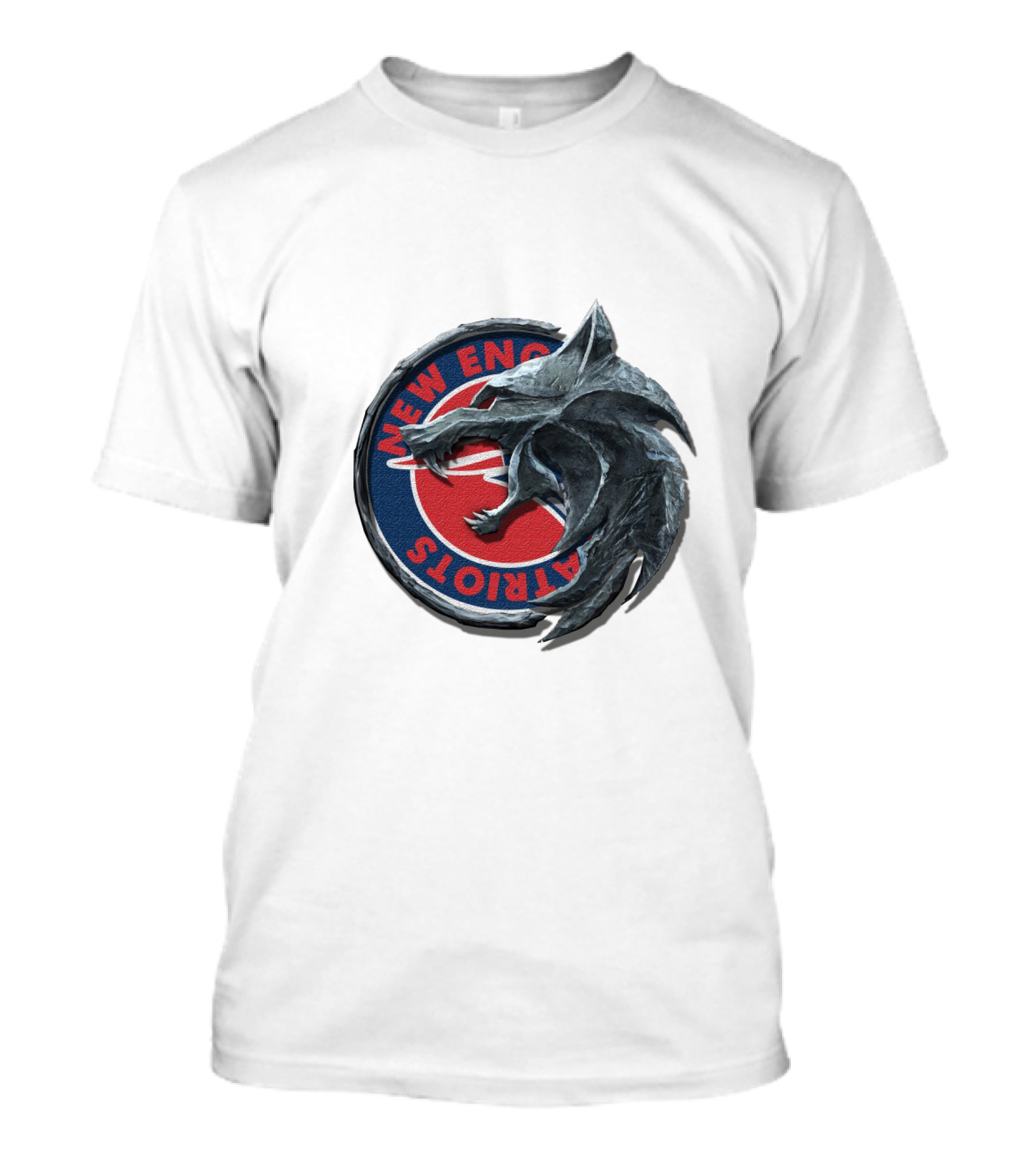 New England Patriots Wolf Head Emblem Crossover Cht1Twnfl2021 T-Shirt