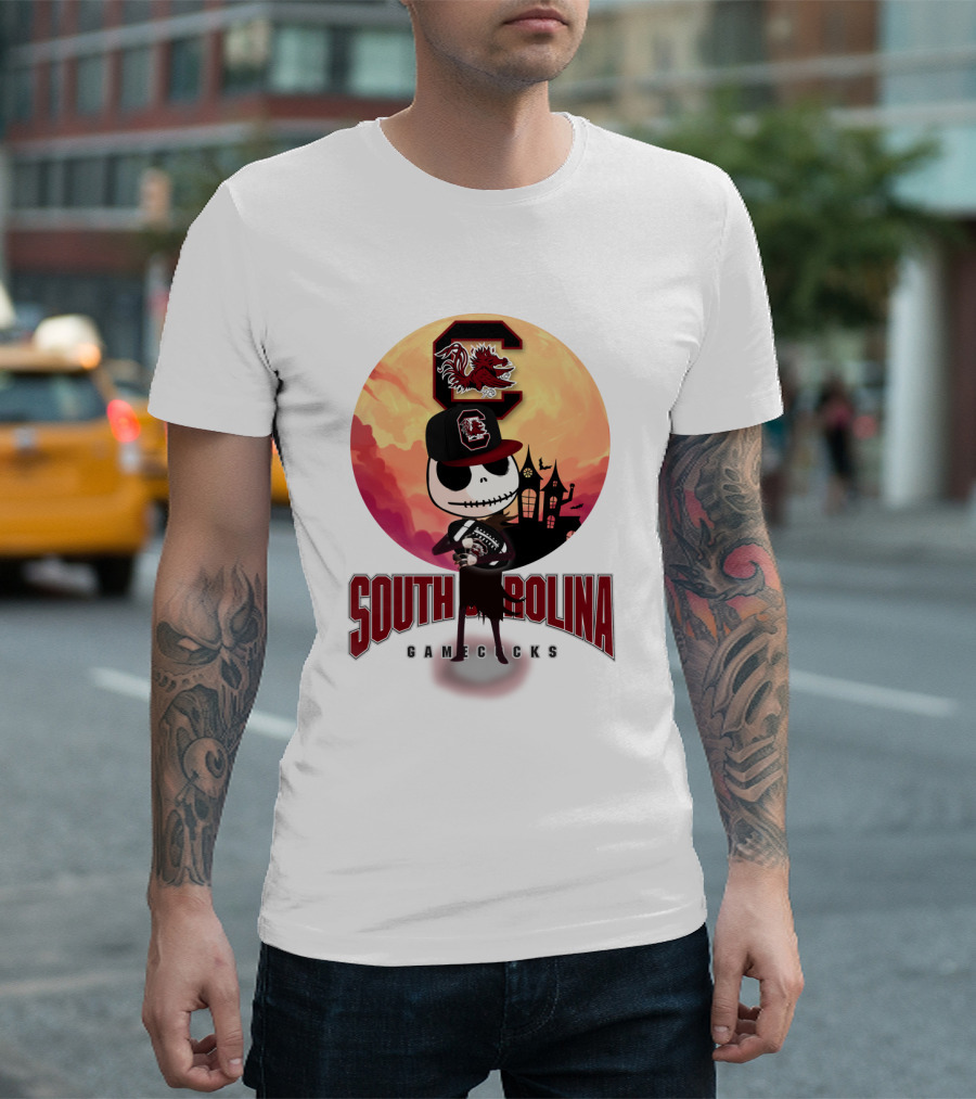South Carolina Gamecocks Halloween Character Football T-Shirt