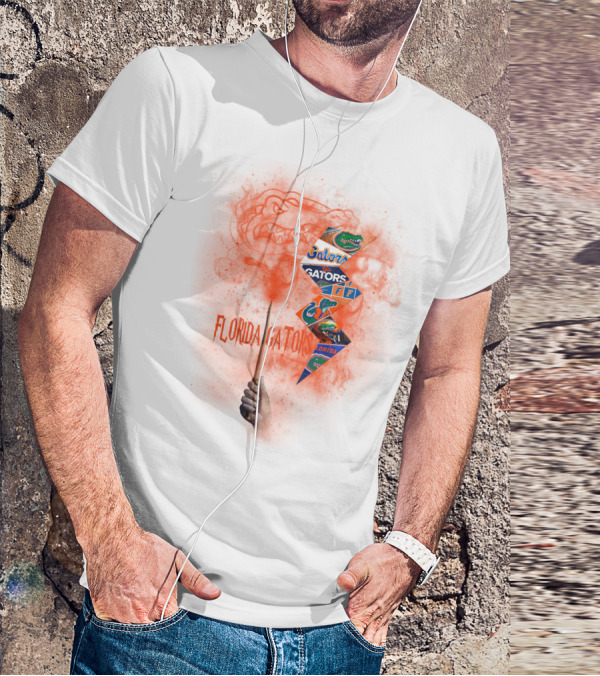 Florida Gators Hand Holding Flags And Alligator T-Shirt