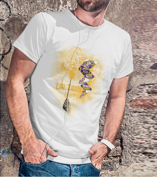 Lsu Tigers Geaux Tigers Lightning Wand T-Shirt