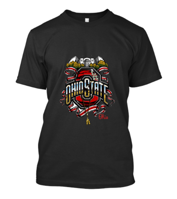 Ohio State Buckeyes Logo With Stadium And Ohio T-Shirt