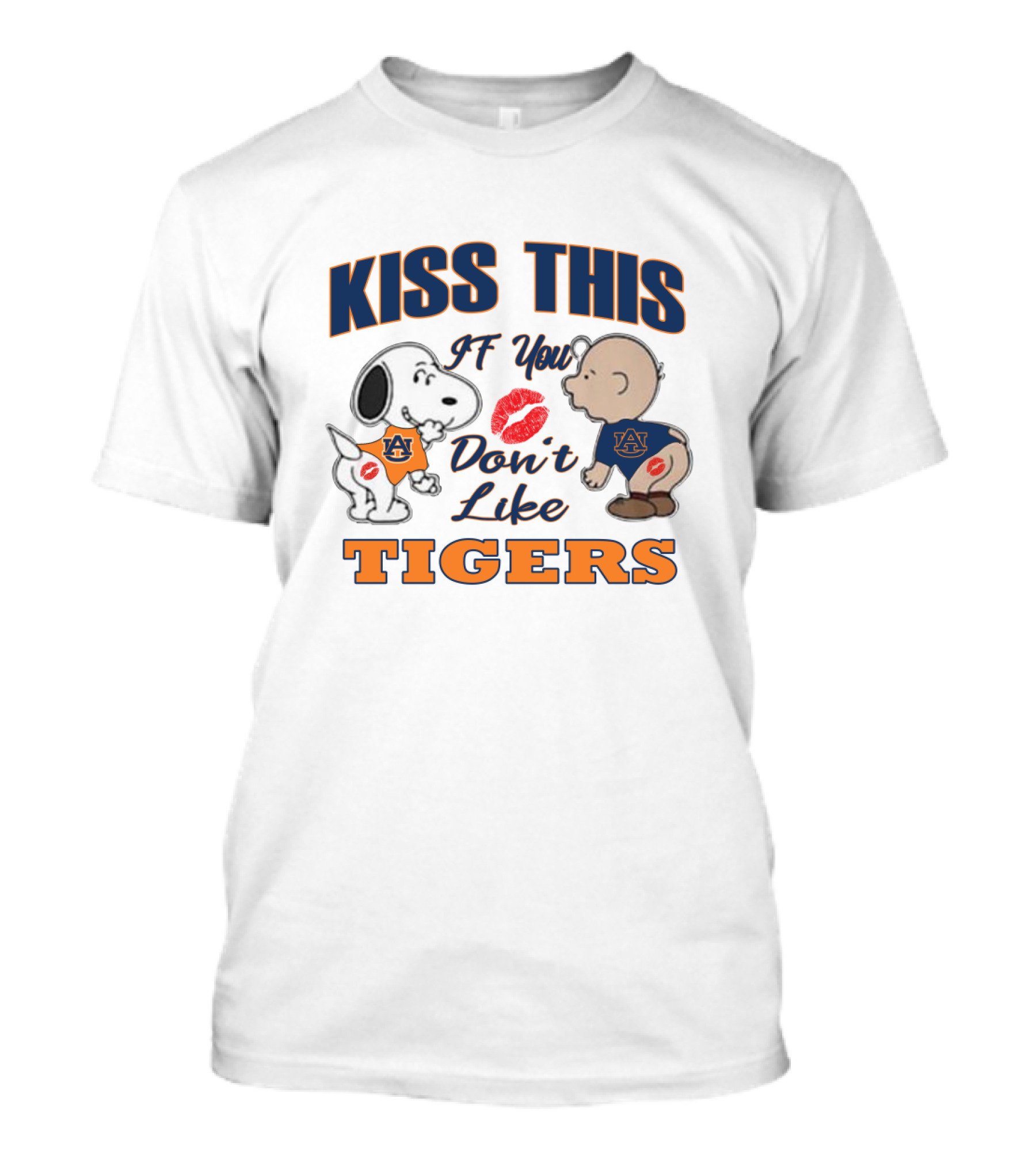 Kiss This If You Don't Like Auburn Tigers Snoopy Baby T-Shirt