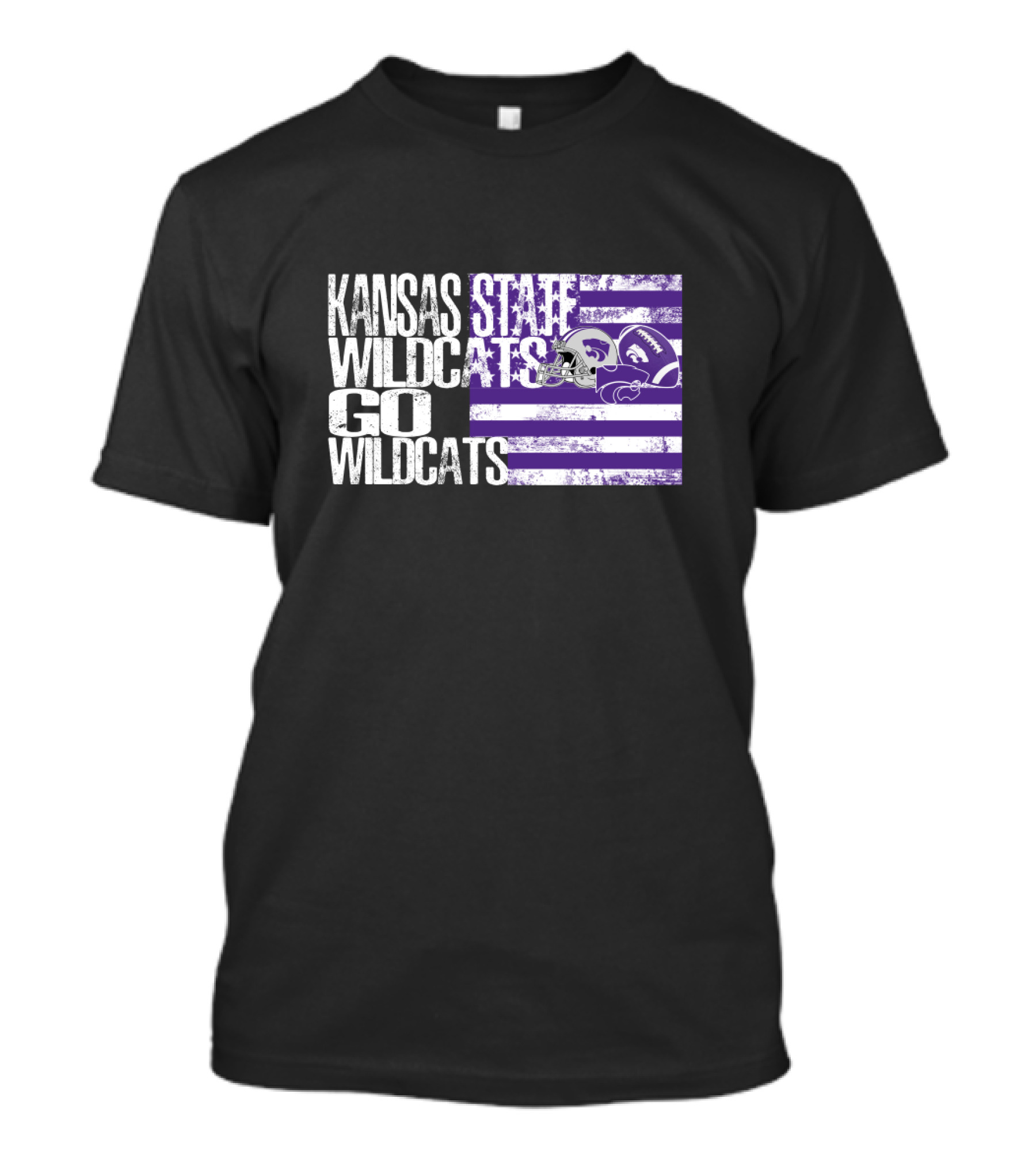 Kansas State Wildcats Go Wildcats Flag T-Shirt