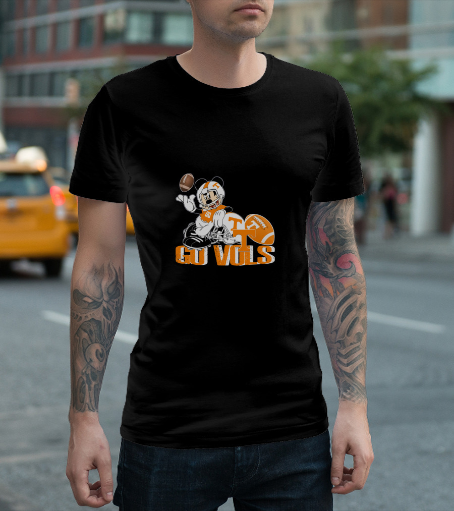 Go Vols Tennessee Football Mickey Mouse T-Shirt