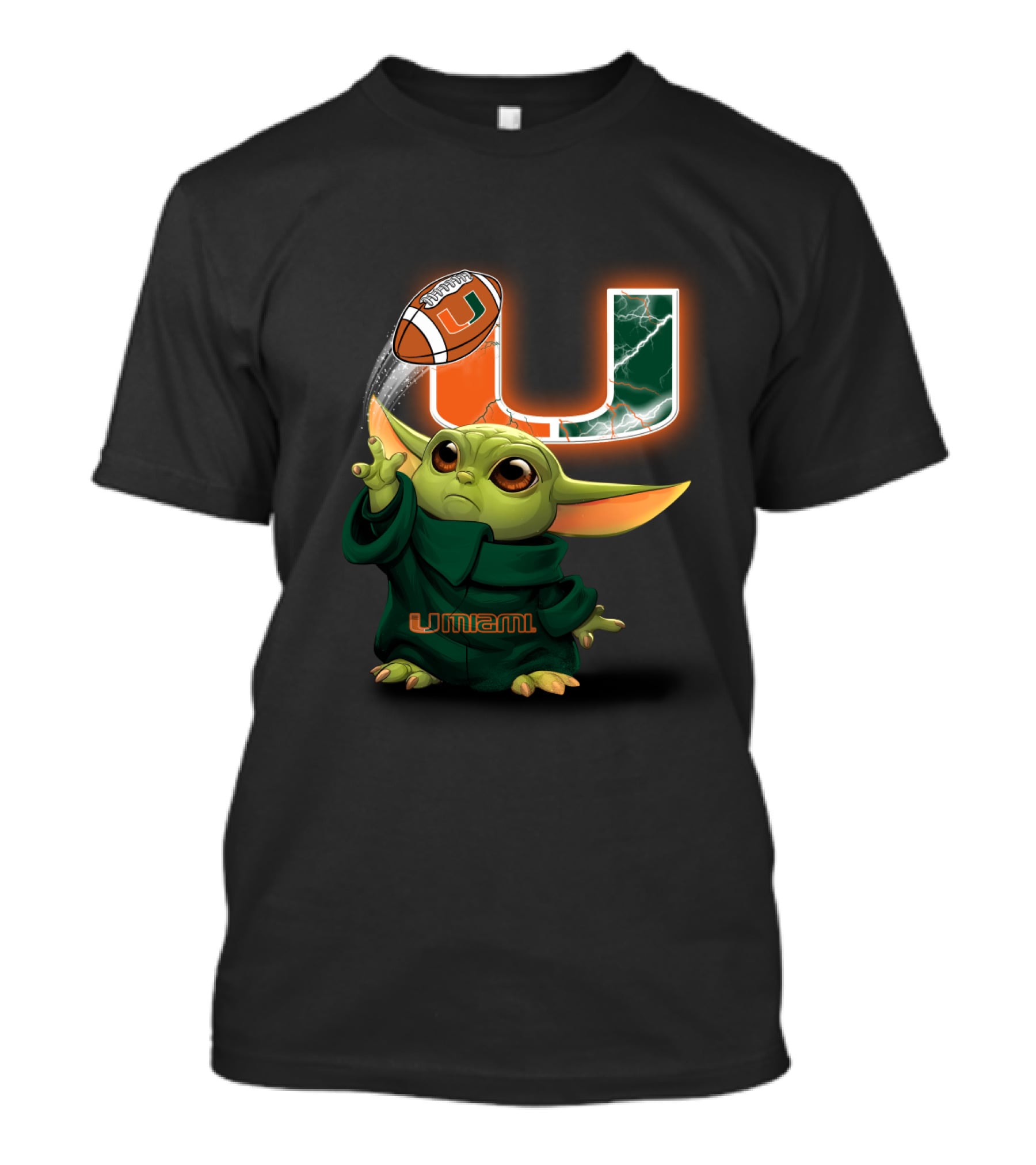 Umiami Baby Yoda Football Force U T-Shirt