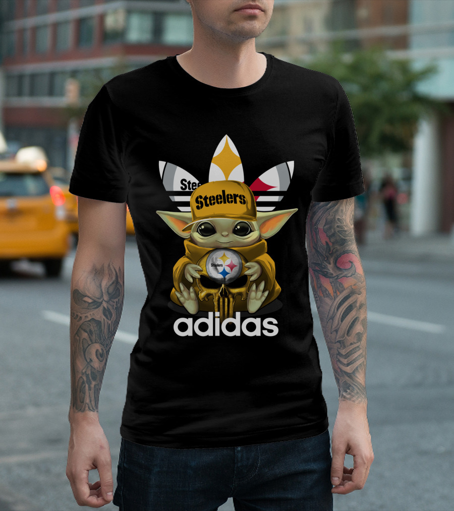 Baby Yoda Steelers Star Wars Pittsburgh Football T-Shirt