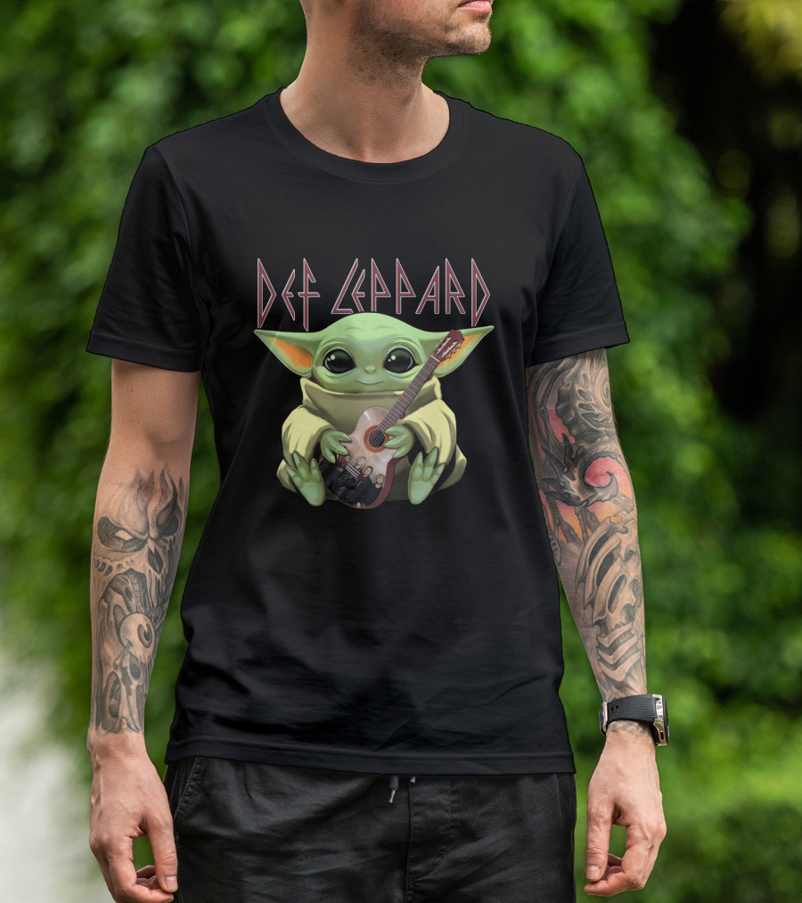 Def Leppard Yoda Playing Guitar T-Shirt