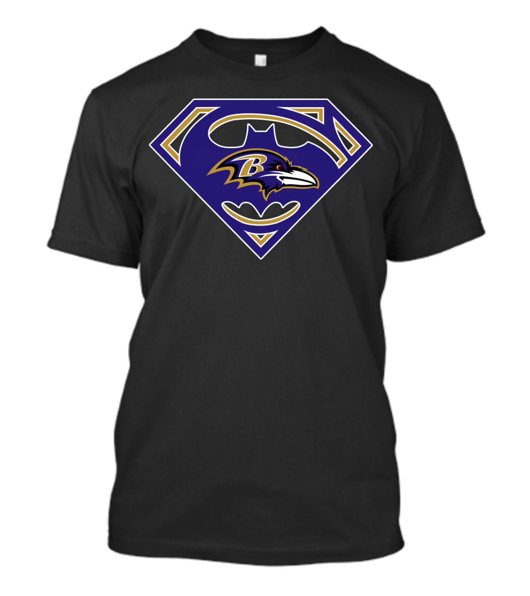 Superbatman Ravens Logo Mashup T-Shirt