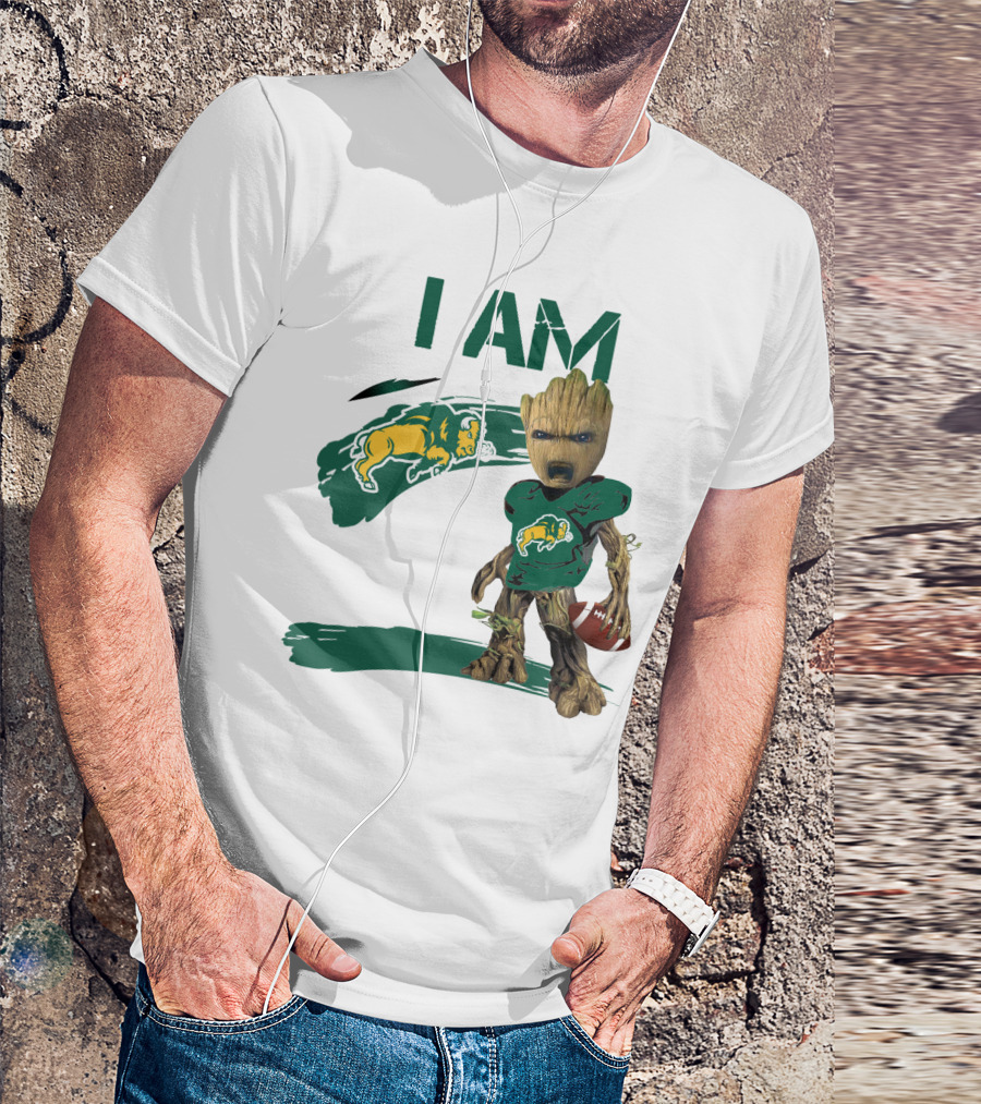 I AM Bison Football Baby Groot T-Shirt