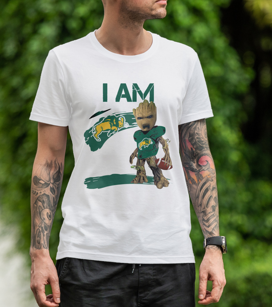 I AM Bison Football Baby Groot T-Shirt