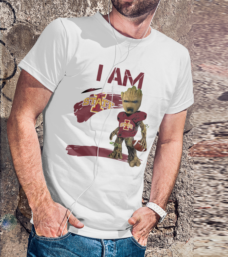 I Am Iowa State Baby Groot Football T-Shirt