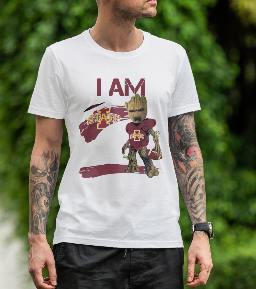 I Am Iowa State Baby Groot Football T-Shirt