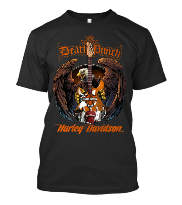 Death Punch Harley Davidson Motor Cycles Eagle Band Members T-Shirt