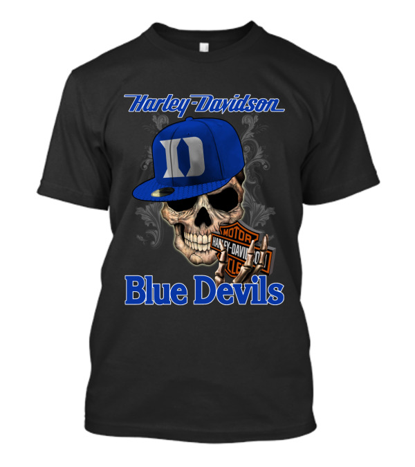 Harley Davidson Skull Duke Blue Devils T-Shirt