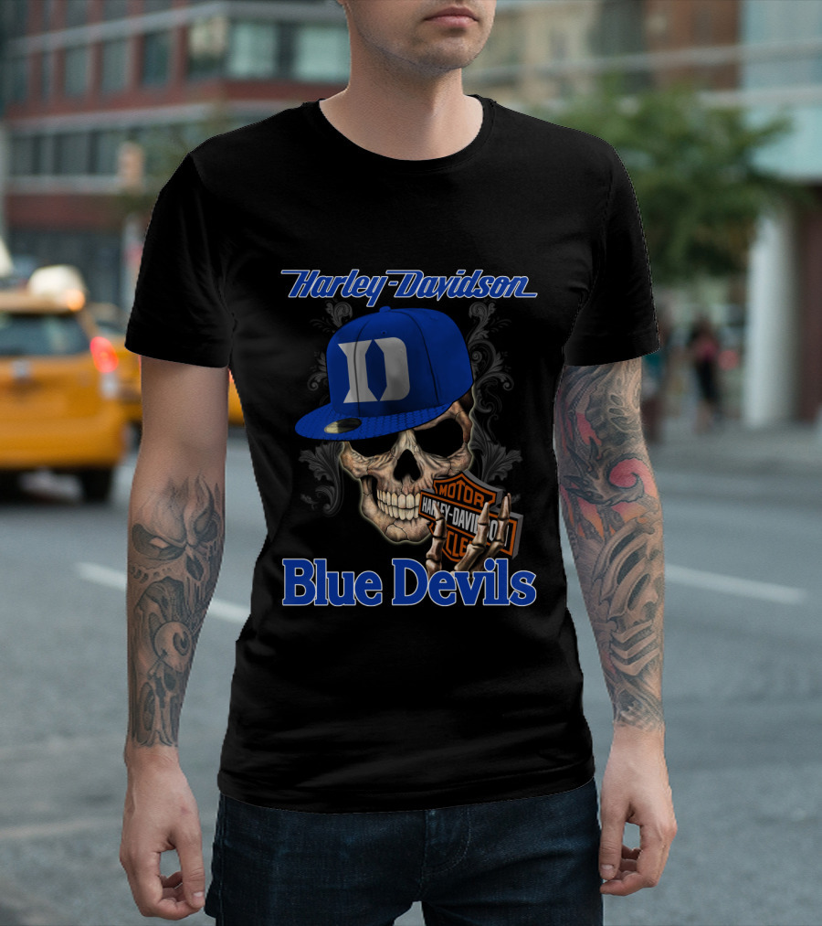 Harley Davidson Skull Duke Blue Devils T-Shirt