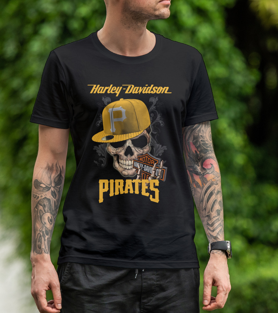 Harley Davidson Skull Cap Harley Davidson Motor Pirates T-Shirt