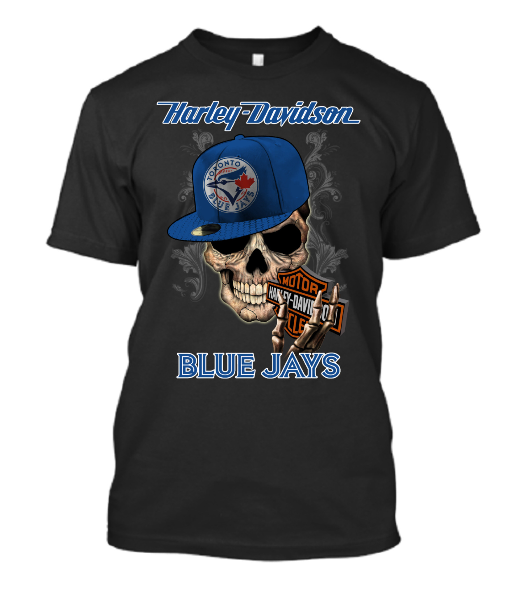 Harley Davidson Toronto Blue Jays Skull T-Shirt