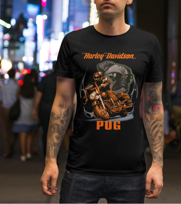 Harley Davidson Pug T-Shirt