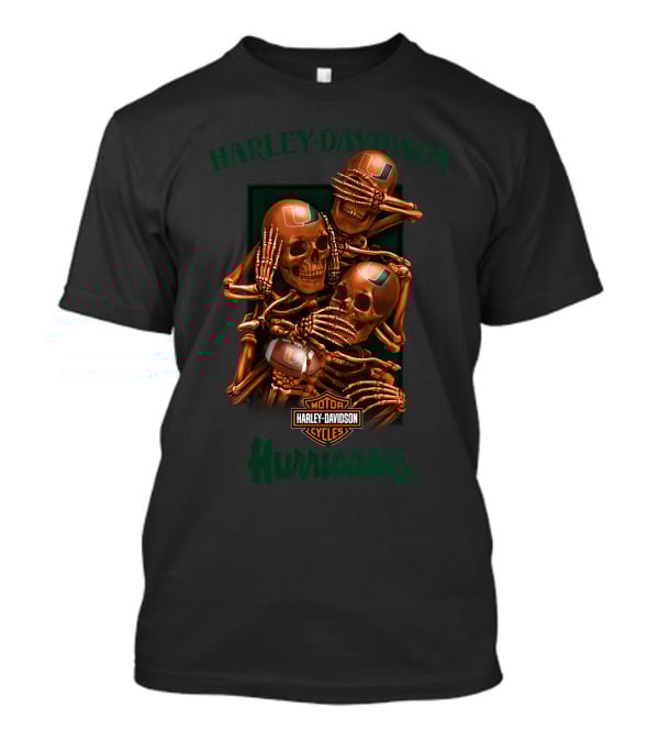 Harley Davidson Motor Cycles Hurricanes Miami Hurricanes T-Shirt
