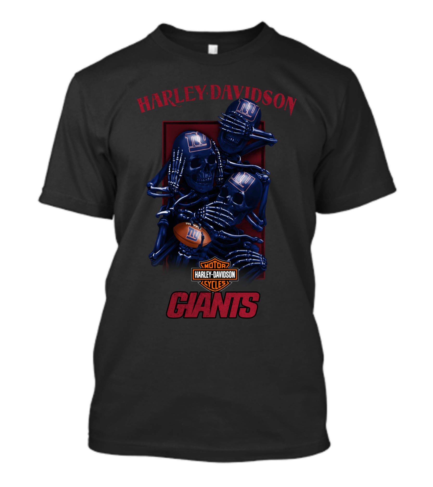 Harley Davidson Motor Cycles New York Giants Nfl T-Shirt