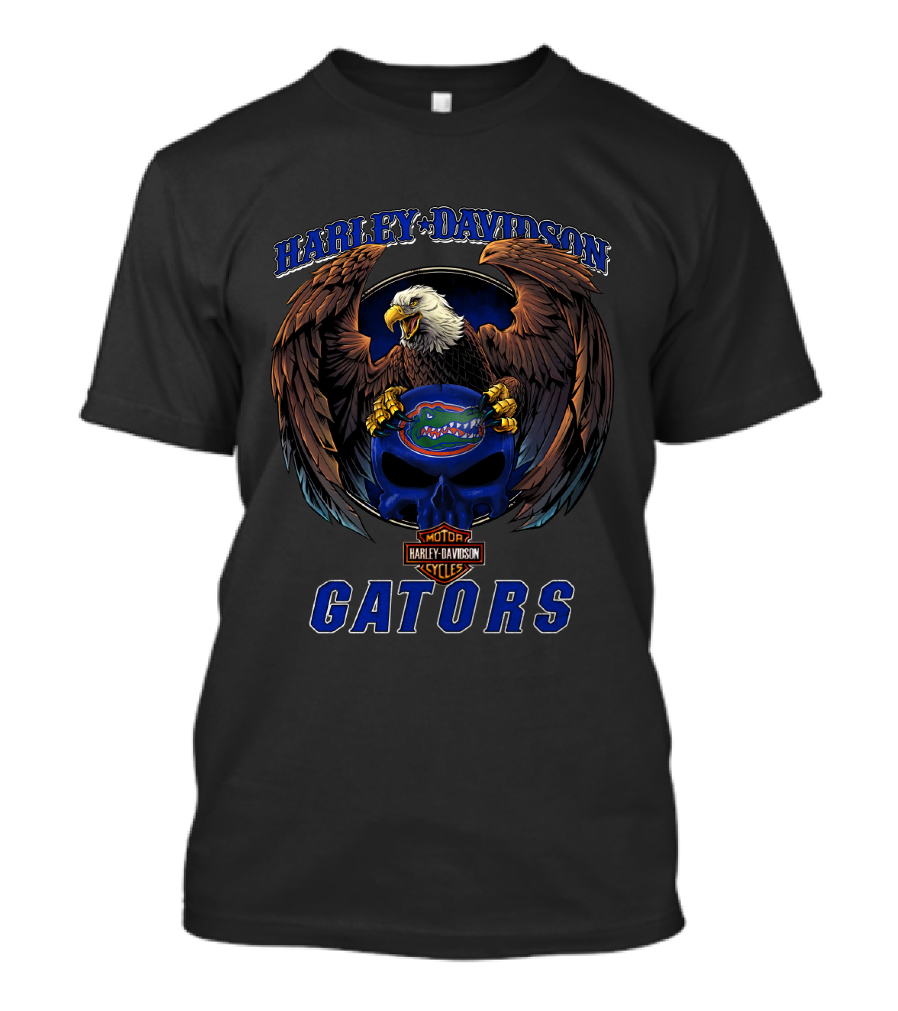 Harley Davidson Motor Cycles Florida Gators Eagles T-Shirt