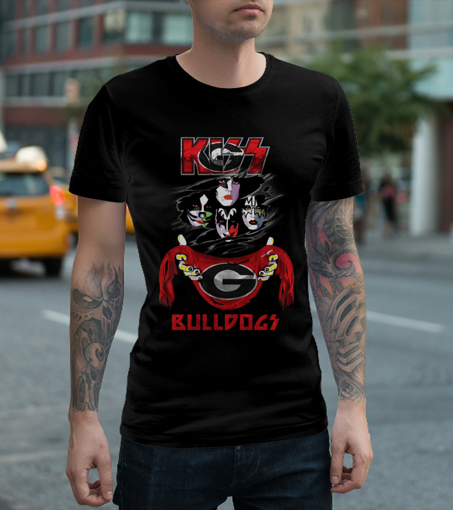 KISS Georgia Bulldogs Logo Fusion Fan T-Shirt