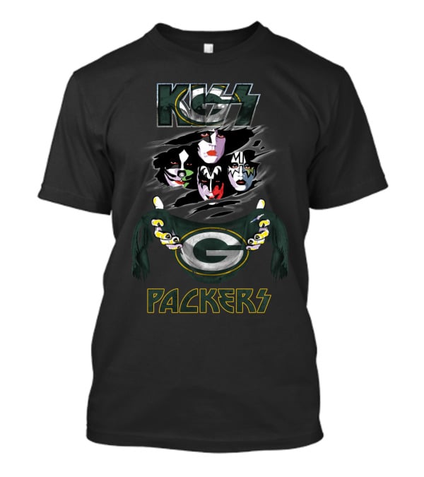 KISS Green Bay Packers Football Collaboration T-Shirt