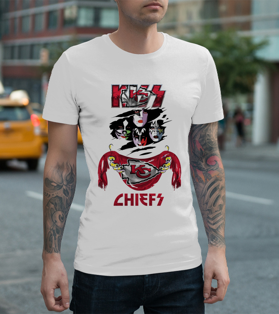 KISS Kansas City Chiefs NFL Band T-Shirt