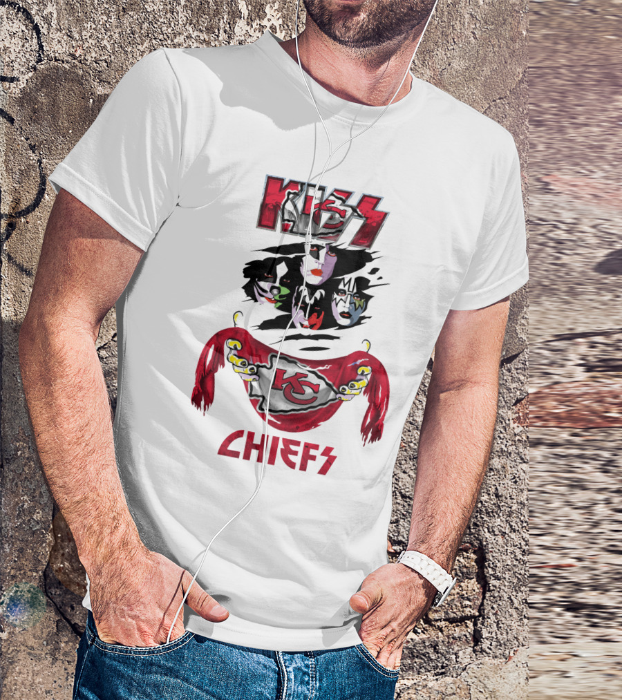 KISS Kansas City Chiefs NFL Band T-Shirt