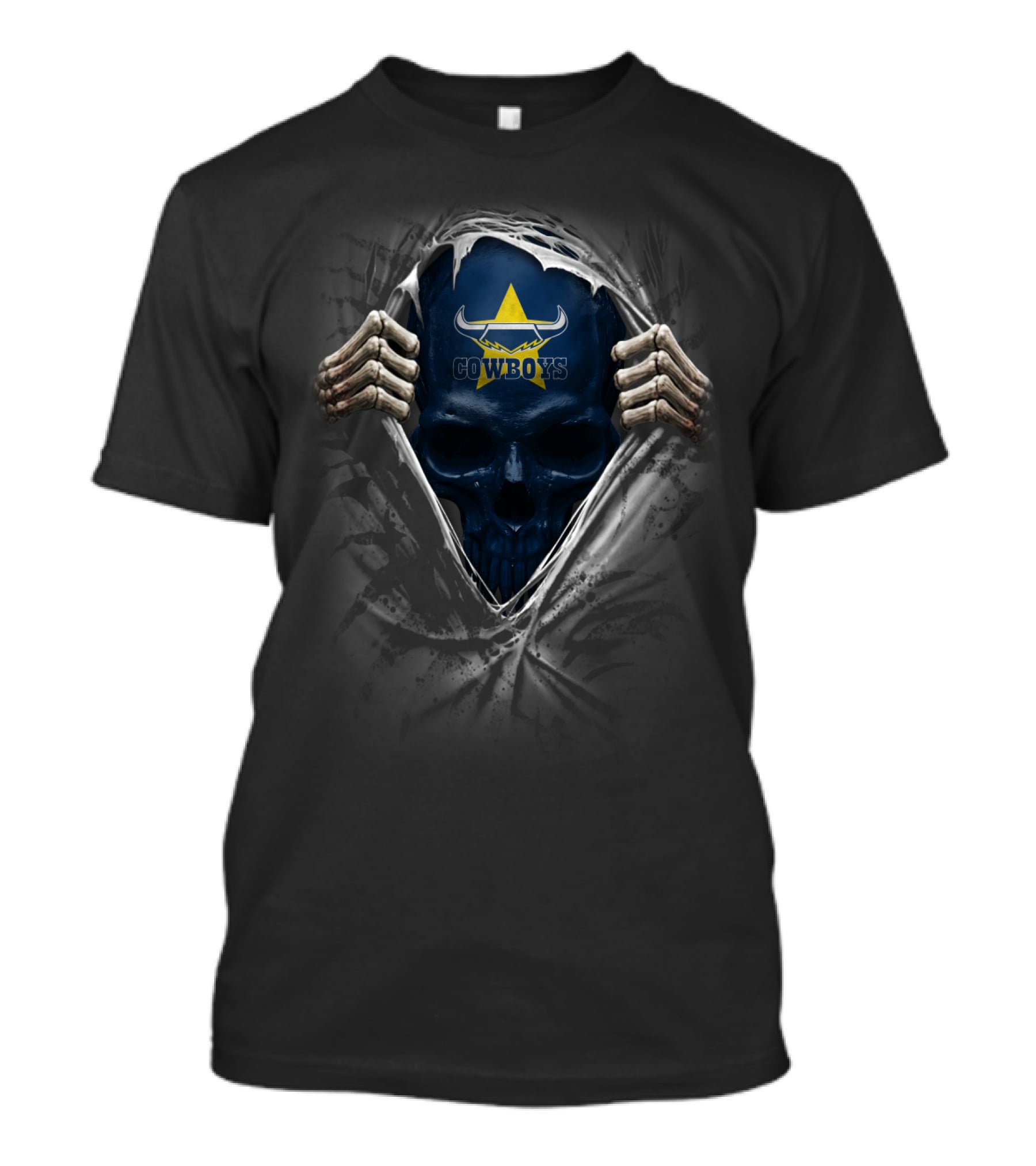 XA NRL North Queensland Cowboys Skull T-Shirt