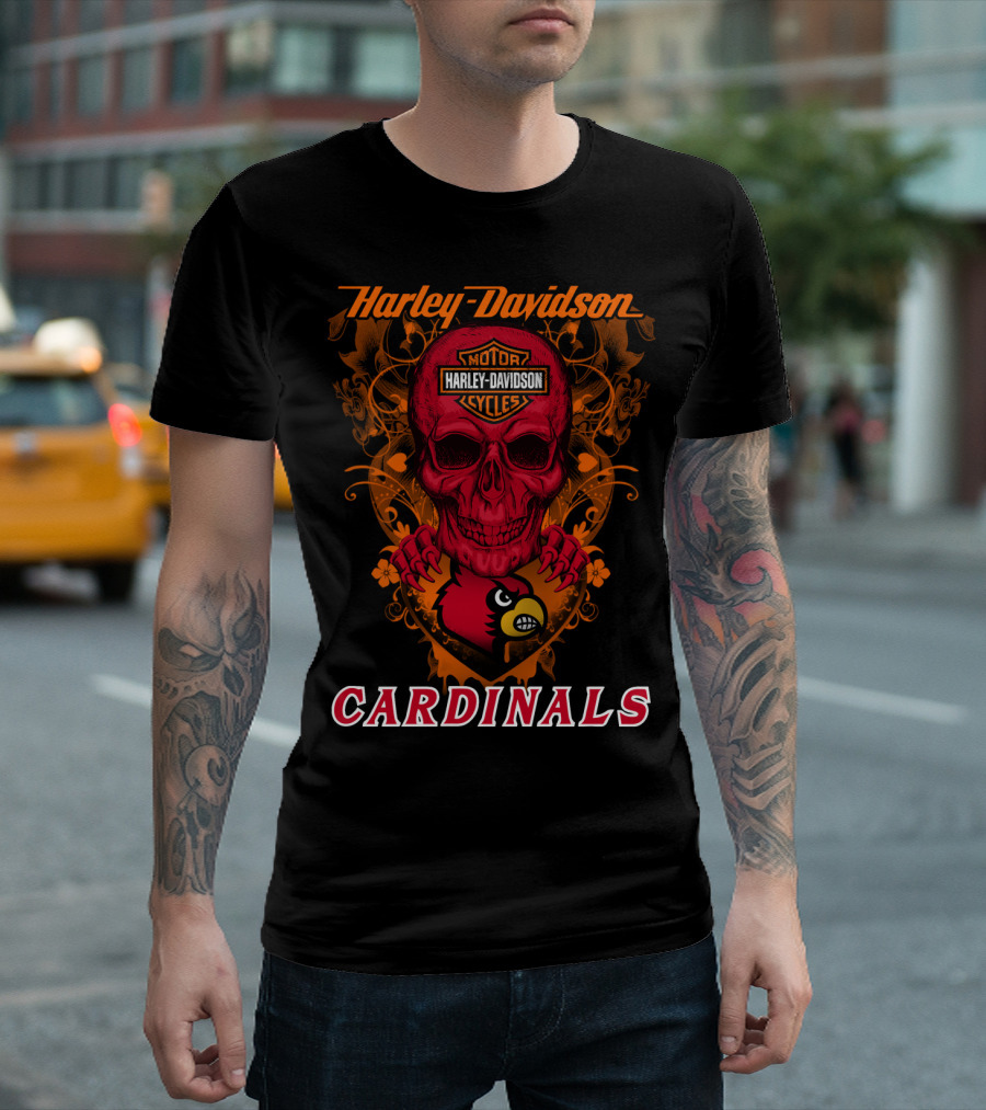 Harley Davidson Motor Cycles Louisville Cardinals T-Shirt