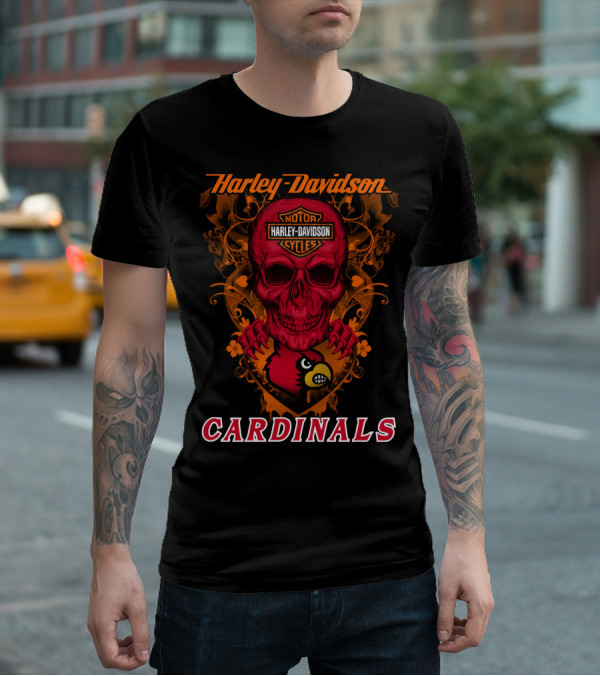 Harley Davidson Motor Cycles Louisville Cardinals T-Shirt