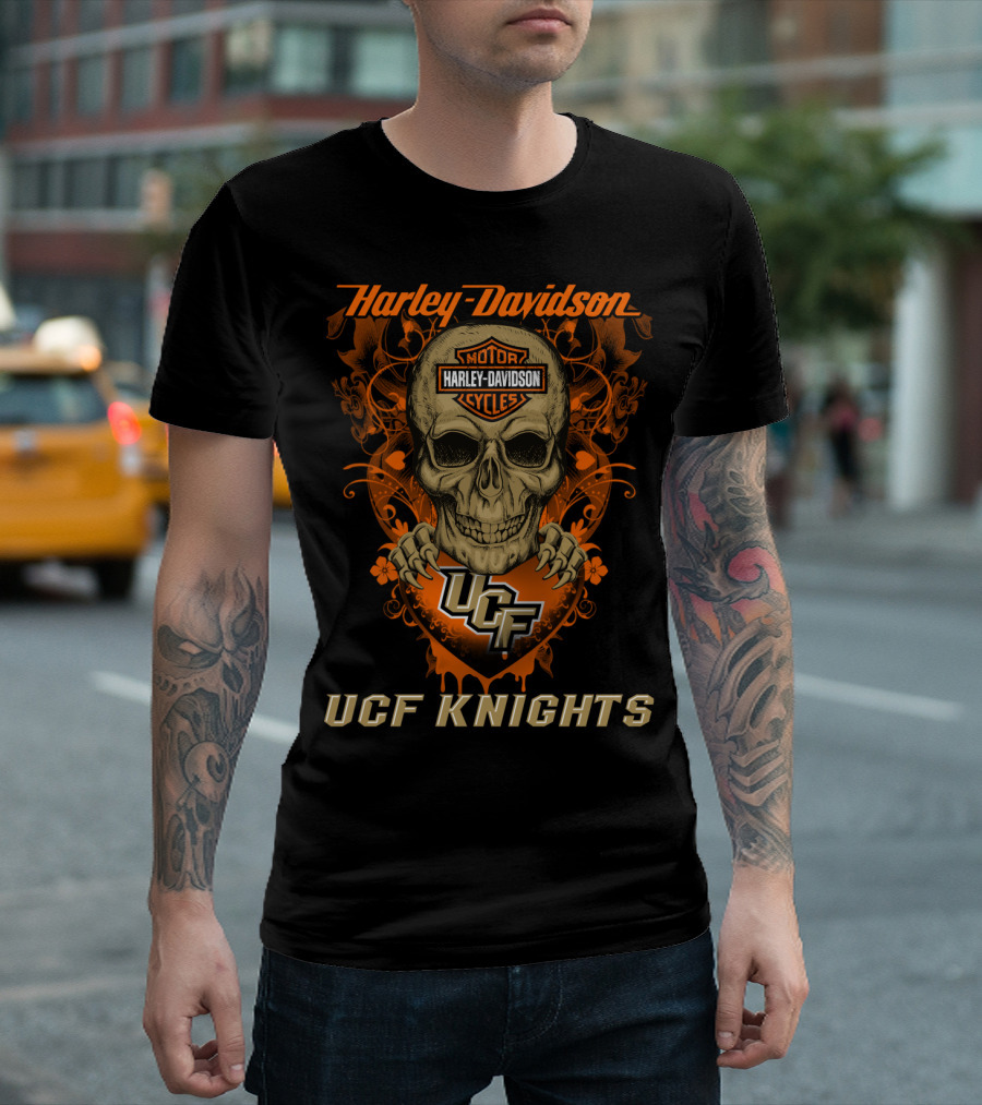 Harley Davidson Ucf Knights Skull T-Shirt