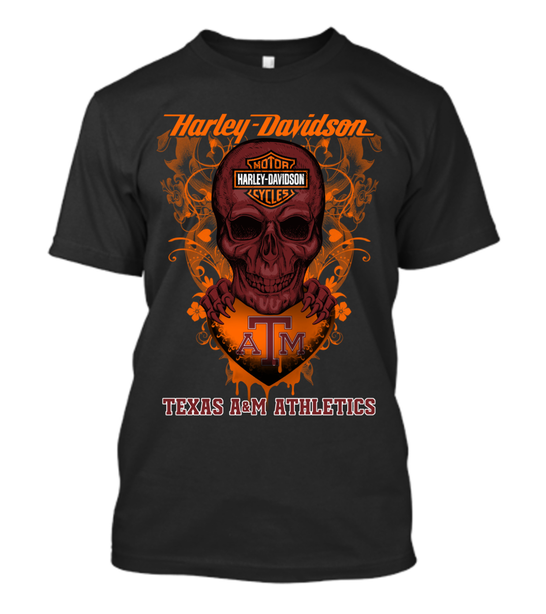 Harley Davidson Texas A&M Aggies Athletics Skull T-Shirt