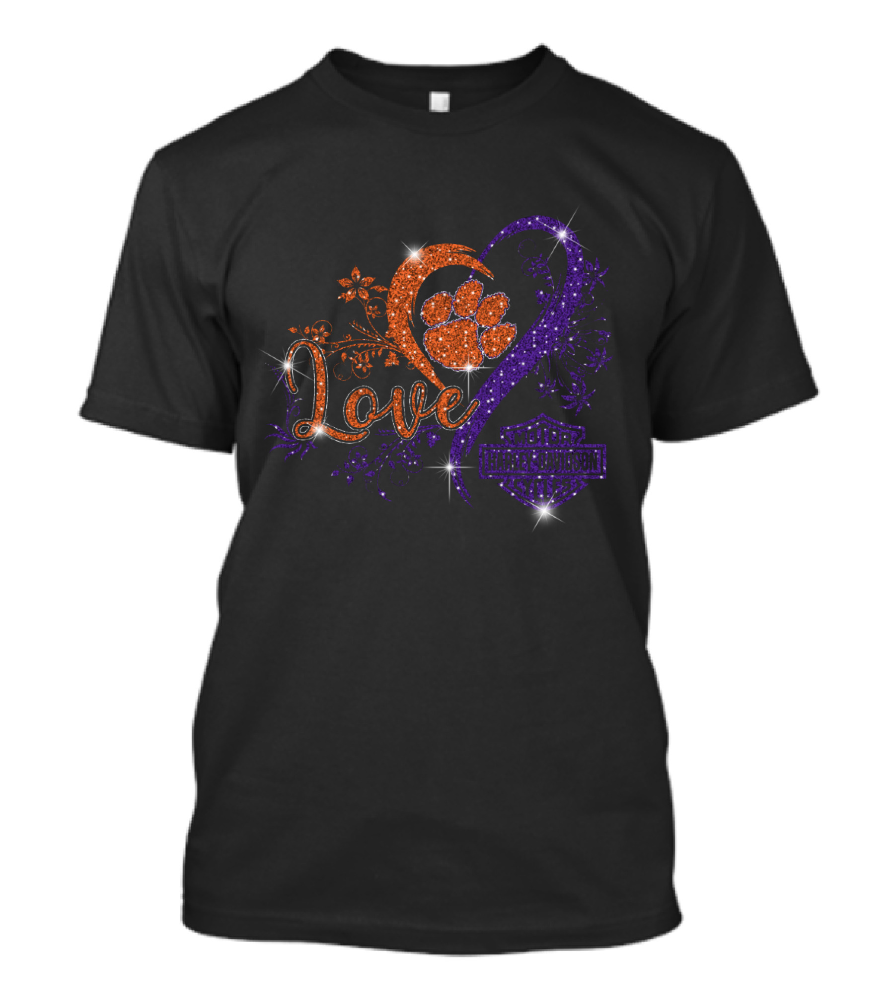 Love Clemson Tigers Harley Davidson Motorcycles T-Shirt