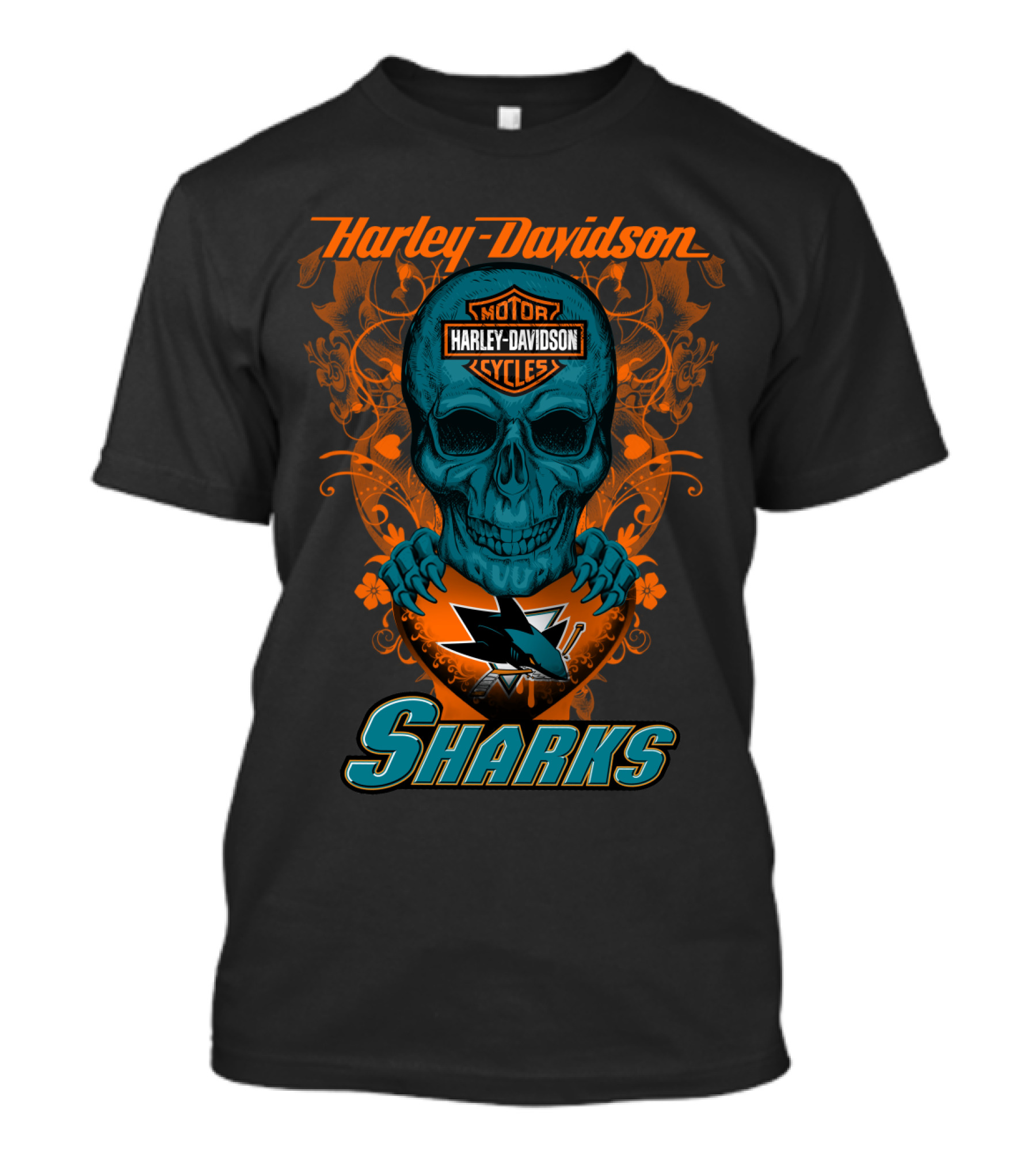 Harley Davidson Motorcycles San Jose Sharks Nhl T-Shirt