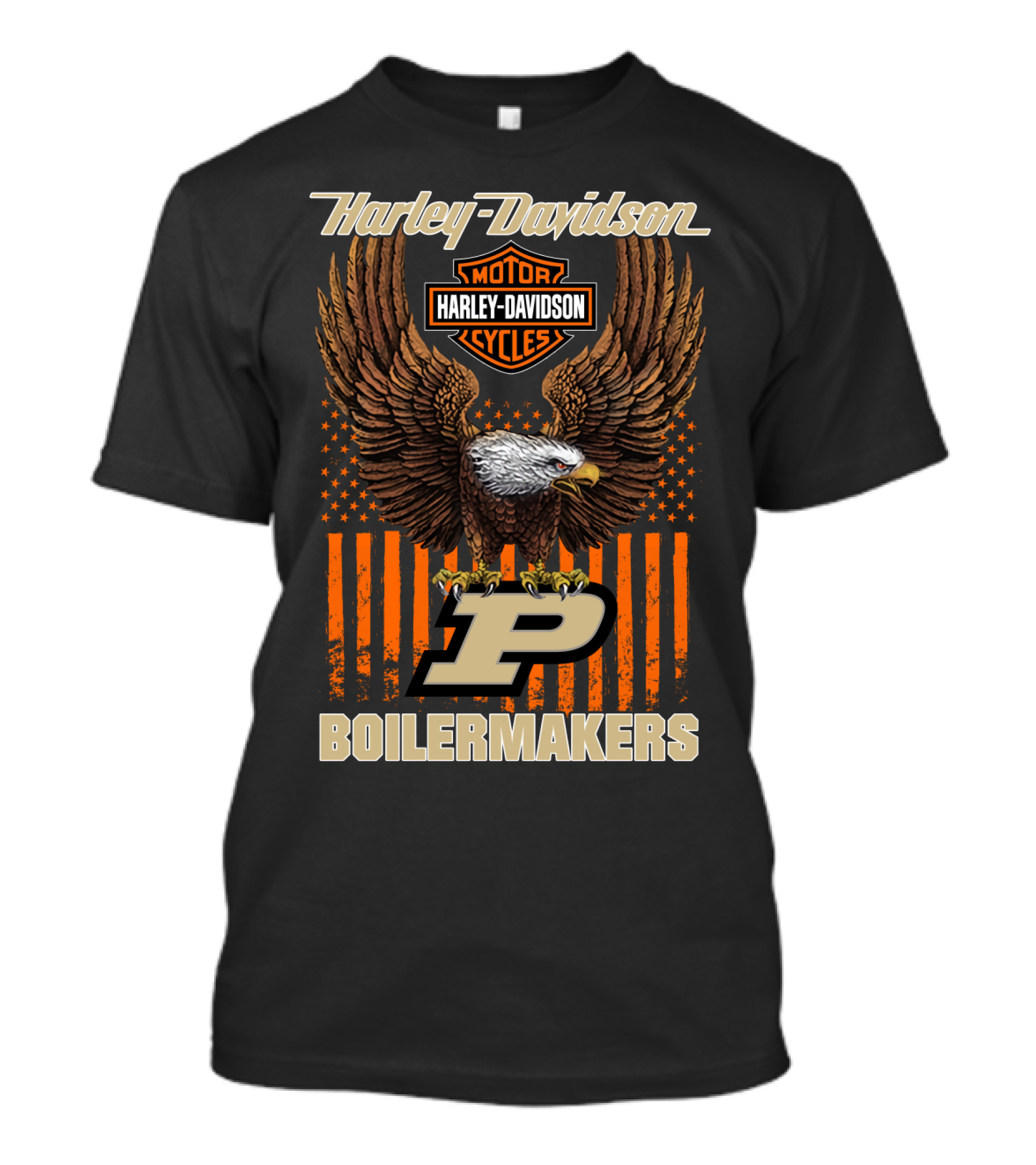 Harley Davidson Motor Cycles Purdue Boilermakers Eagle P T-Shirt