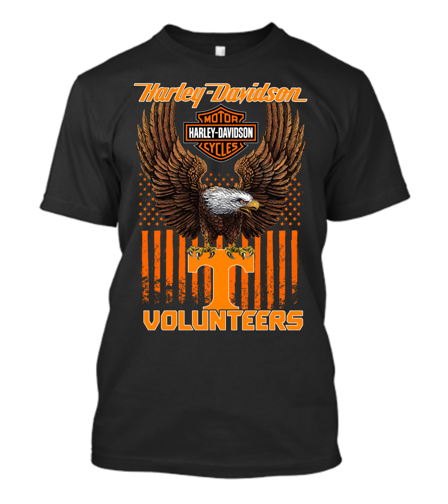 Harley Davidson Motor Cycles Tennessee Volunteers Eagle T-Shirt