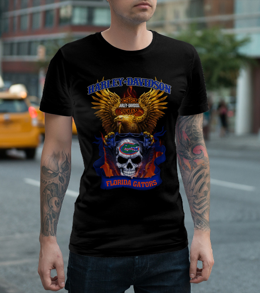 Harley Davidson Motor Cycles Florida Gators T-Shirt