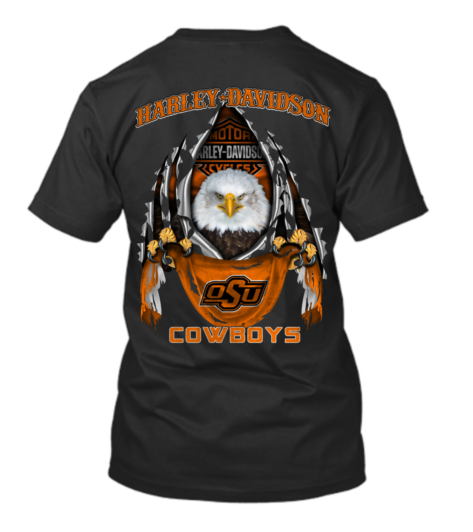 Harley Davidson Osu Cowboys Eagle Motorcycles T-Shirt