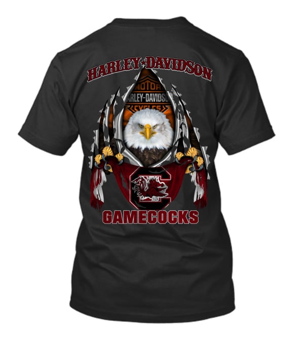 Harley Davidson South Carolina Gamecocks Eagle Motorcycles T-Shirt