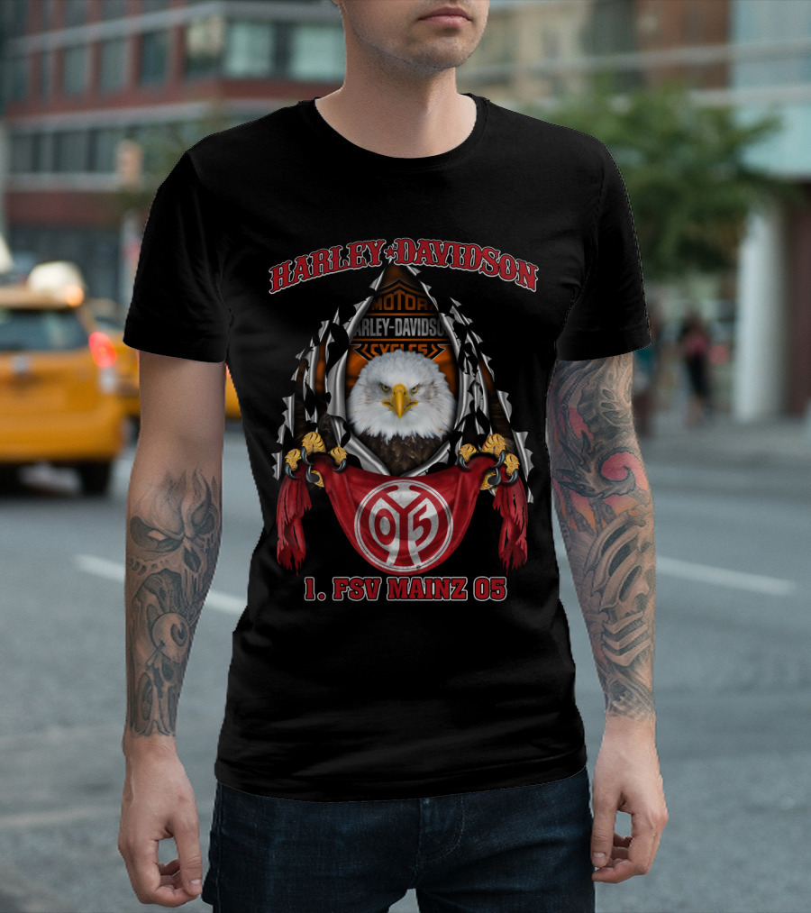 Harley Davidson 1. Fsv Mainz 05 Eagles Motorcycles T-Shirt