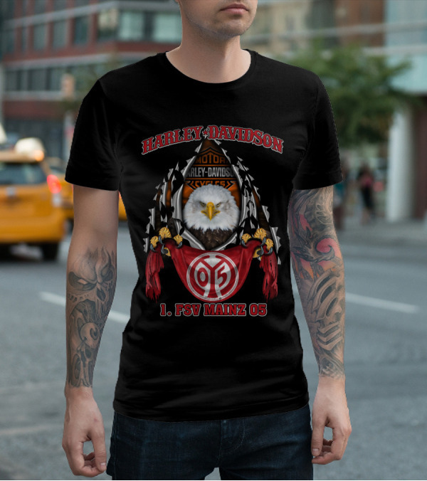 Harley Davidson 1. Fsv Mainz 05 Eagles Motorcycles T-Shirt