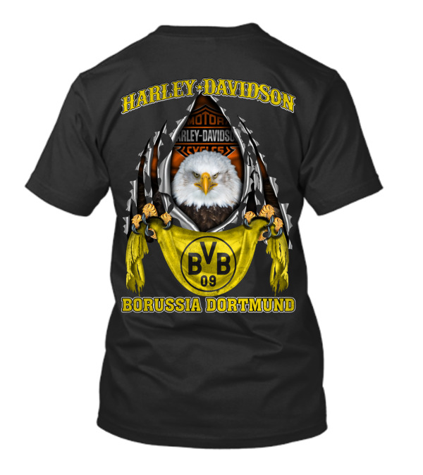 Harley Davidson Bvb 09 Borussia Dortmund Eagle Motor Cycles T-Shirt