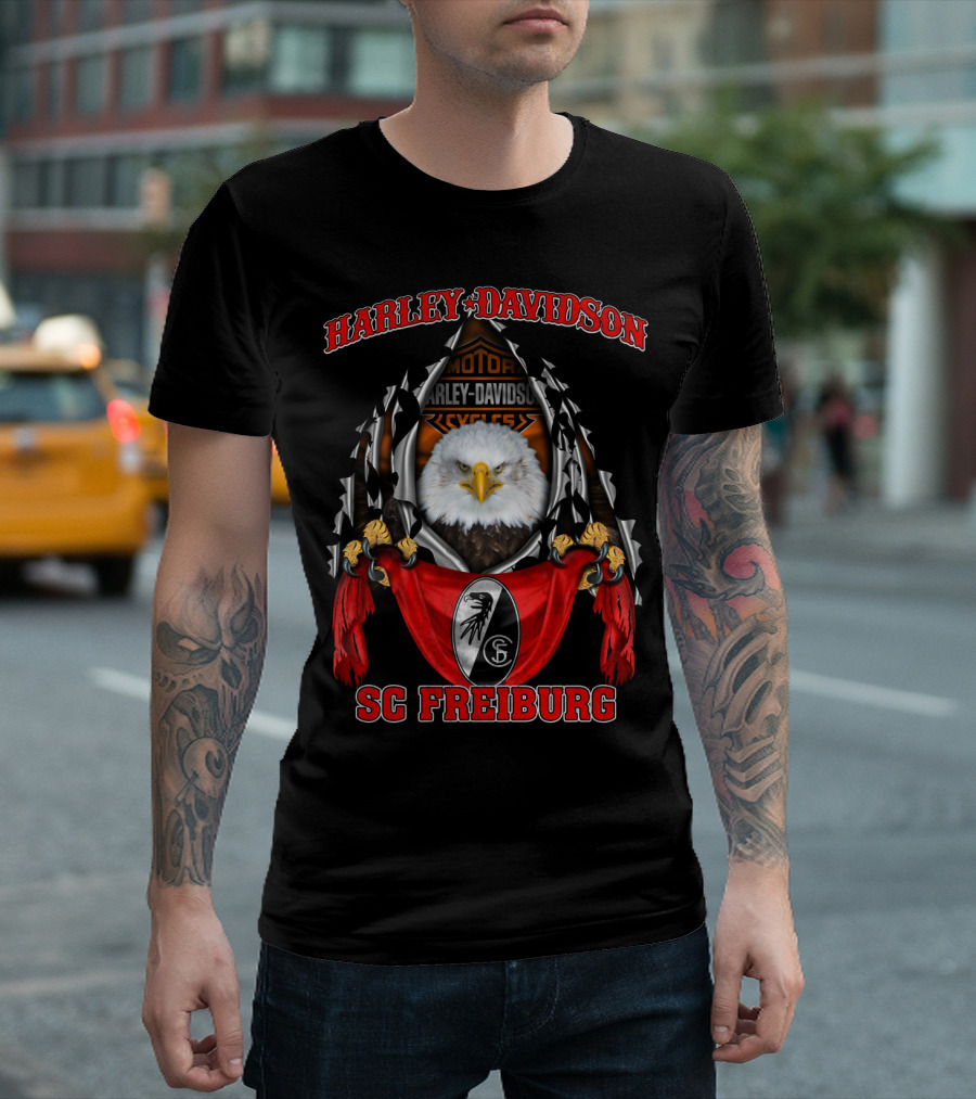 Harley Davidson Motorcycles Sc Freiburg Eagle T-Shirt