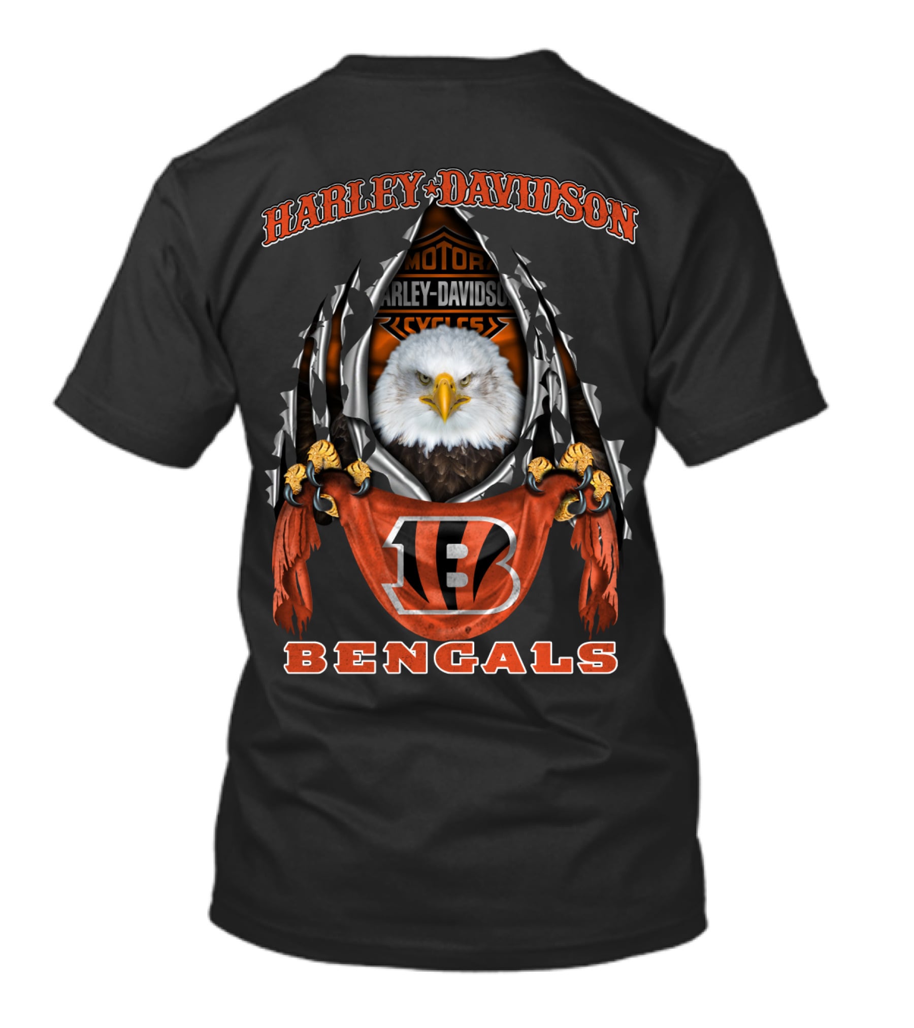 Harley Davidson Motor Cycles Eagle Bengals T-Shirt