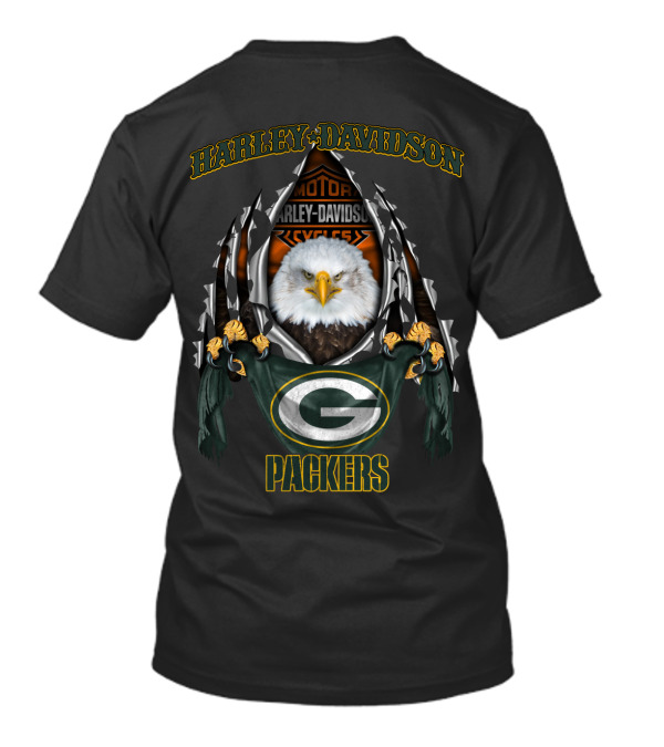 Harley Davidson Green Bay Packers Eagle Fusion T-Shirt